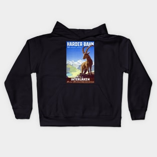 Interlaken,Switzerland,Ski Travel Poster Kids Hoodie